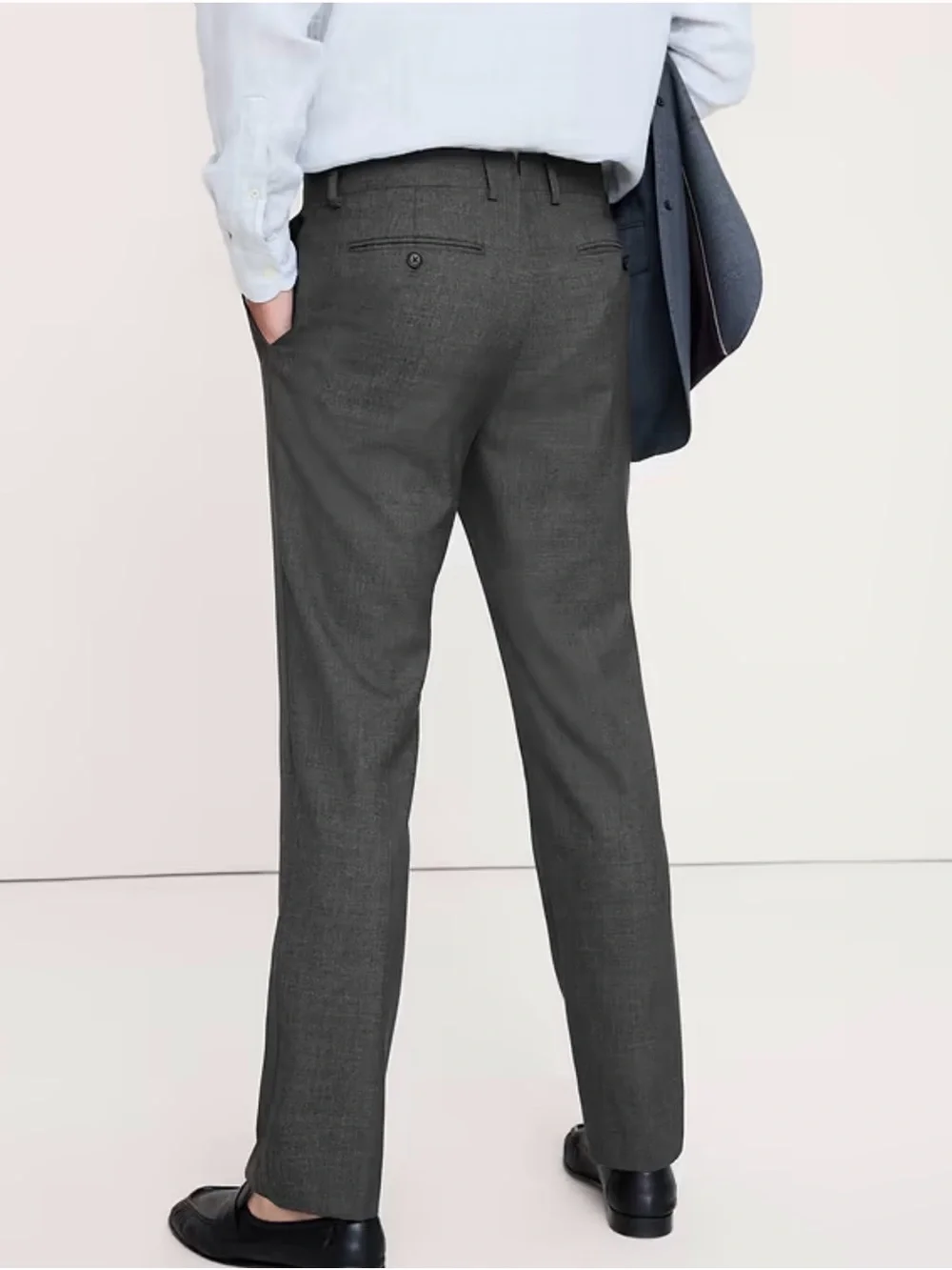 Banana republic‎ men’s 33/34 wool blend trousers, black textured color